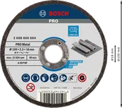 Bosch PRO Metal Bonded Cutting Disc 100 x 2.5 x 16 mm.