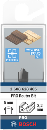 Bosch PRO router bit beading 3.2 mm 8 mm.