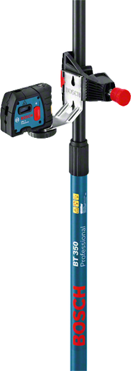 Bosch BT 350 telescopic pole with laser leveling tool.