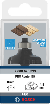 Bosch PRO Router Bit Roman Ogee 8 mm shank 4.8 mm R.