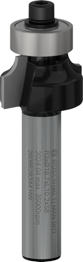 Bosch PRO Router Bit Rounding Over R 3, 8 mm shank.
