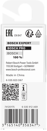 Bosch PRO router straight bit 10×25 mm 8 mm shank.