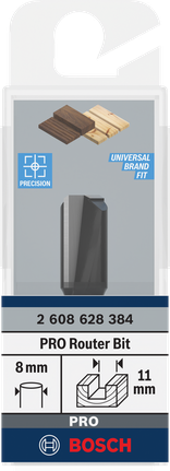 Bosch PRO router straight bit 11×19.6 mm.