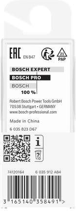 Bosch PRO router straight bit 16×19.6 mm 8 mm shank.