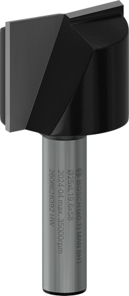 Bosch PRO Router Straight Bit two flutes 25 mm diameter.