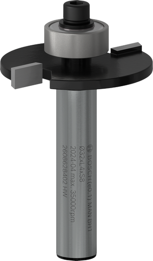 Bosch PRO Router Bit Slotting 8 mm shank, 32 mm diameter.