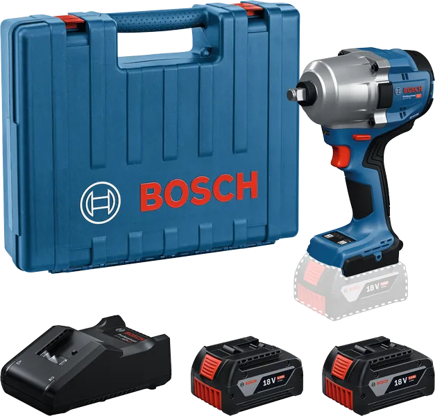 Bosch GDS 18V-780 cordless impact wrench set.