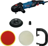 Bosch GPO 14-180 S polisher with accessories.