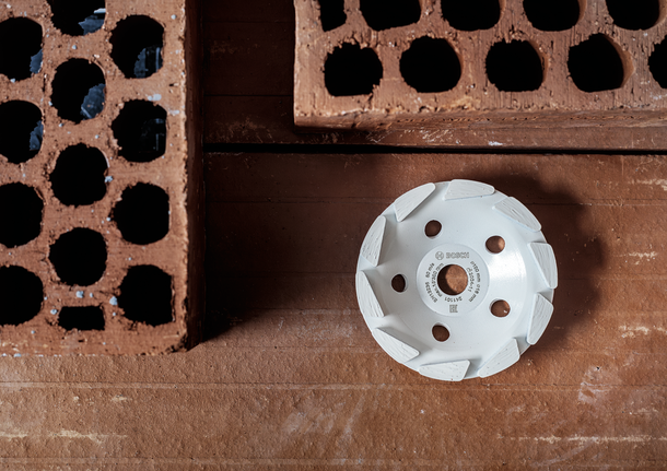 Bosch diamond cup wheel for grinding concrete.