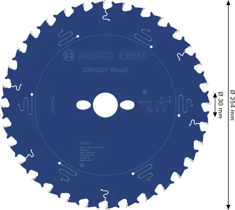 Bosch EXPERT Wood circular saw blade 254 mm for clean wood cuts.