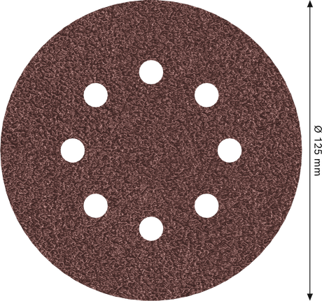 Bosch PRO E466 125mm sanding disc 8 holes grit 40.