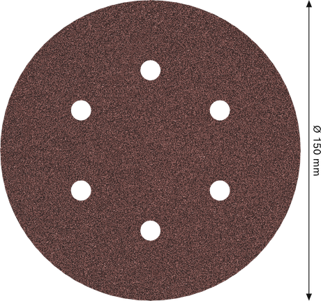 Bosch PRO E466 sanding disc 150 mm 6 holes grit 80.