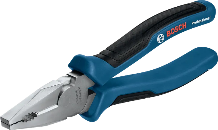 Bosch Universal Combination Pliers 180 mm with ergonomic handle.