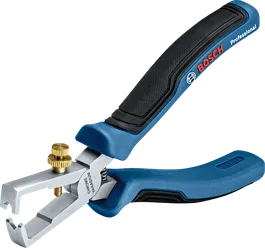 Bosch wire stripper pliers with ergonomic soft grip.
