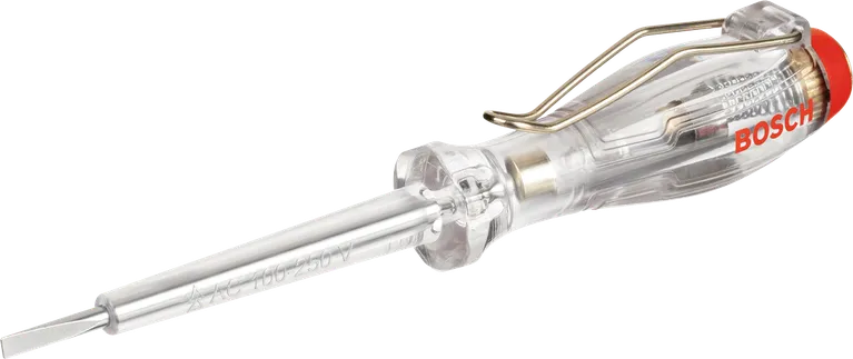 Bosch Single Pole Phase Tester SL3x65 with clear handle.