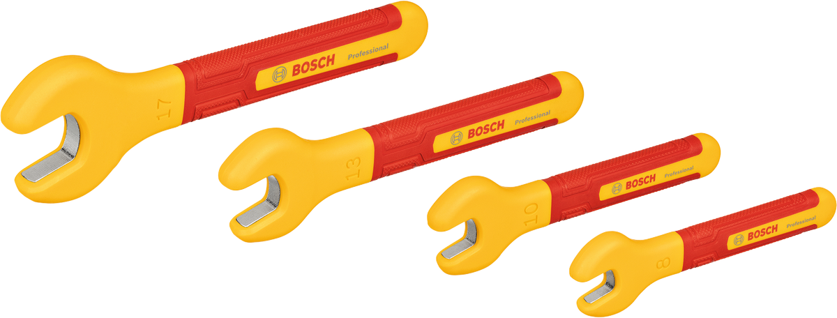 Bosch VDE Spanner Set 4 pcs insulated open-end wrenches.