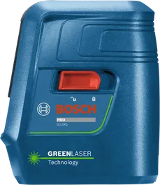 Bosch GLL3XG laser leveling tool with green laser.