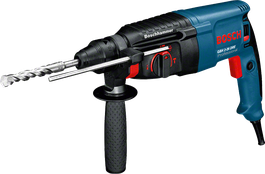 Bosch GBH 2-26 DRE rotary hammer drill with side handle.