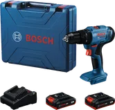 Bosch GSB 183-LI cordless drill set with case.