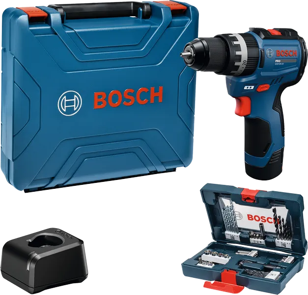 Bosch cordless drill set.
