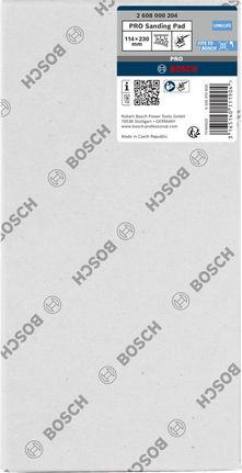 Bosch PRO Sanding Plate 115 x 230 mm for smooth finishing.