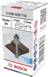 Bosch router bit R3 x 19 mm for rounding wood edges.