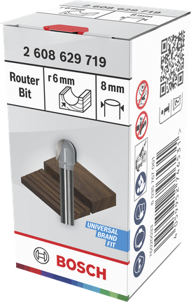 Bosch router bit core box r6 mm shank 8 mm.