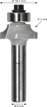 Bosch router bit rounding over R3 x 19 mm with 8 mm shank.