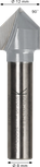 Bosch router bit V-Groove 12mm 90 degree shank 8mm.