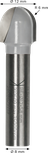 Bosch Router Bit Core Box R6x12 mm shank 8 mm.