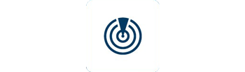 A blue Bosch Professional target icon with concentric circles, symbolizing precision and accuracy.