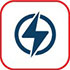 A blue Bosch Professional logo featuring a lightning bolt inside a circular design, set against a white background with a red border.